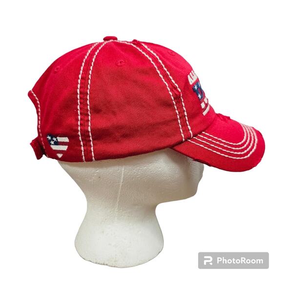 KBETHOS Vintage " All American Babe" Red Distressed Ball Cap, Trucker's Hat NWT - Picture 4 of 8